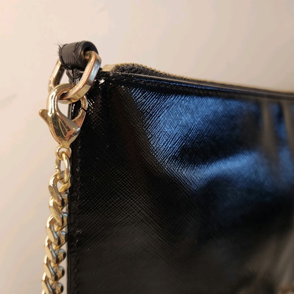 Ted Baker London Crossbody Shoulder  Bag - Black w/GoldtoneChain Removable strap - Picture 10 of 15